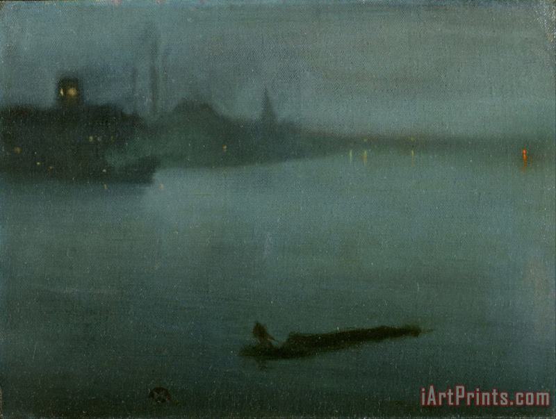 James Abbott McNeill Whistler Nocturne in Blue And Silver Art Painting