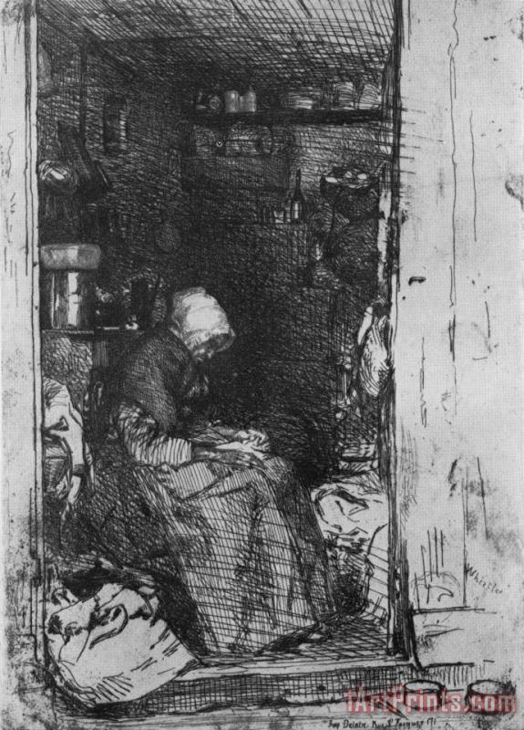 James Abbott McNeill Whistler Old Woman with Rags Art Print