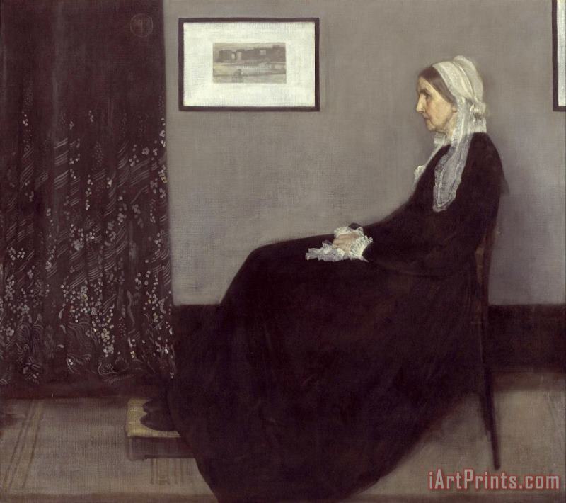 James Abbott McNeill Whistler Portrait of The Artist's Mother Art Painting