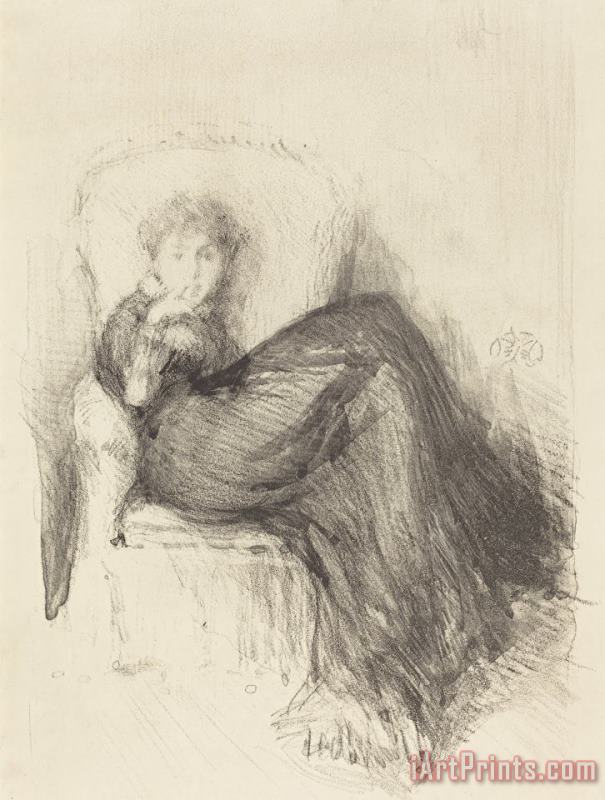 Study Maude Seated painting - James Abbott McNeill Whistler Study Maude Seated Art Print