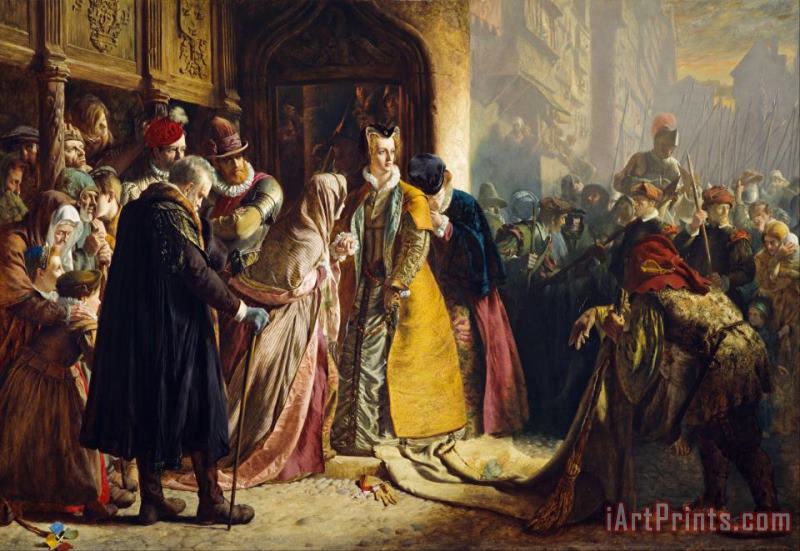 The Return of Mary Queen of Scots to Edinburgh painting - James Drummond The Return of Mary Queen of Scots to Edinburgh Art Print