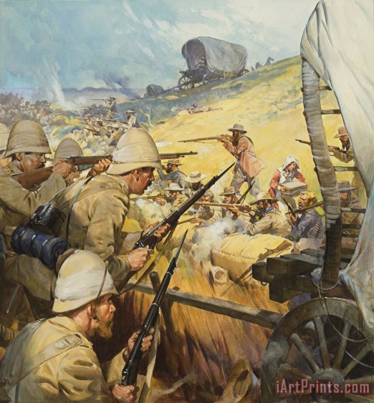 Boer War Skirmish painting - James Edwin McConnell Boer War Skirmish Art Print