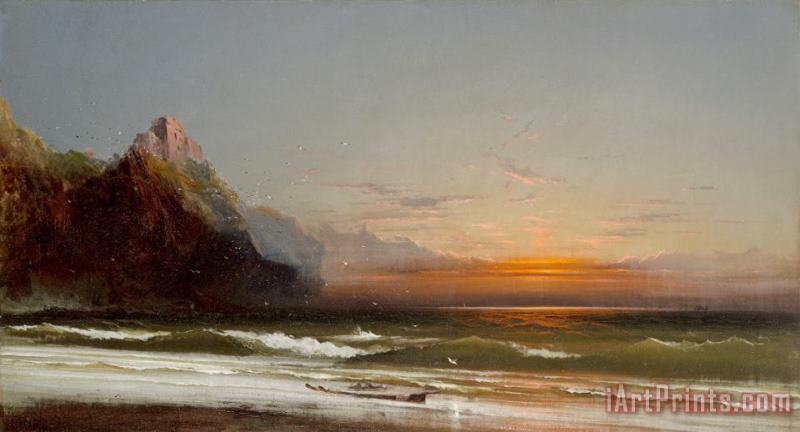 Evening on The Seashore, 1867 painting - James Hamilton Evening on The Seashore, 1867 Art Print