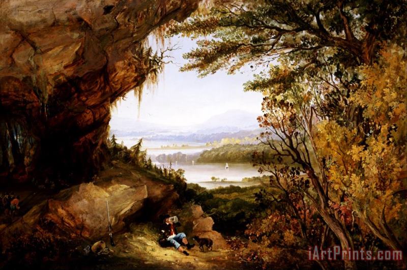 Scene on The Hudson (rip Van Winkle) painting - James Hamilton Scene on The Hudson (rip Van Winkle) Art Print