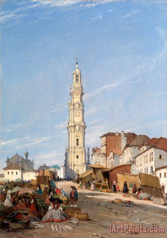 James Holland Torre Dos Clerigos, Oporto, Portugal Art Painting