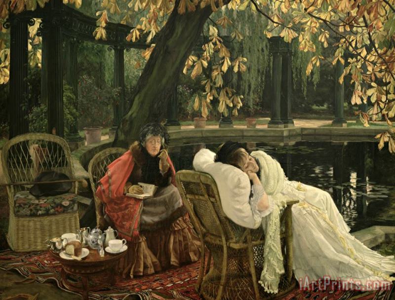 A Convalescent painting - James Jacques Joseph Tissot A Convalescent Art Print