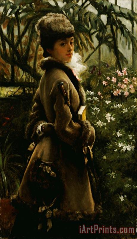 James Jacques Joseph Tissot In the Greenhouse Art Painting