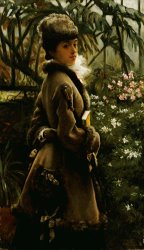 James Jacques Joseph Tissot In the Greenhouse painting