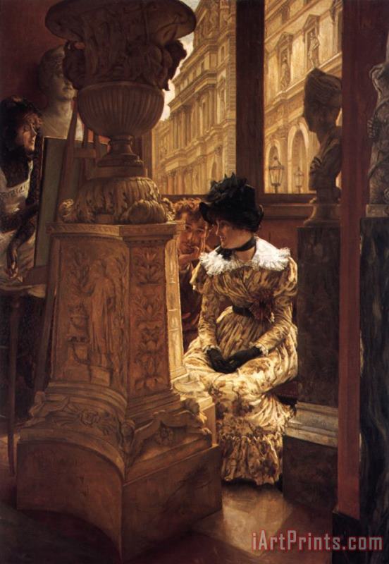 James Jacques Joseph Tissot In The Louvre Art Print