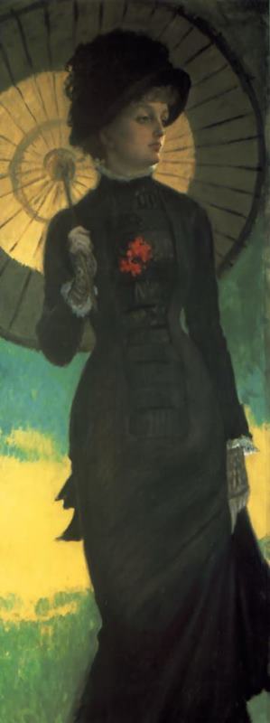 Mrs Newton with a Parasol painting - James Jacques Joseph Tissot Mrs Newton with a Parasol Art Print