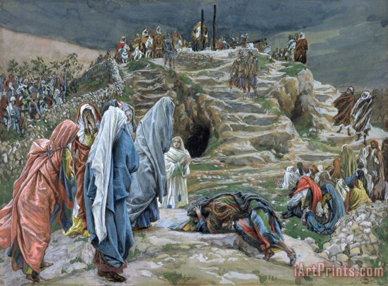 The Holy Women Stand Far Off Beholding What is Done painting - James Jacques Joseph Tissot The Holy Women Stand Far Off Beholding What is Done Art Print