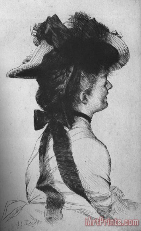 James Jacques Joseph Tissot The Rubens Hat Art Painting