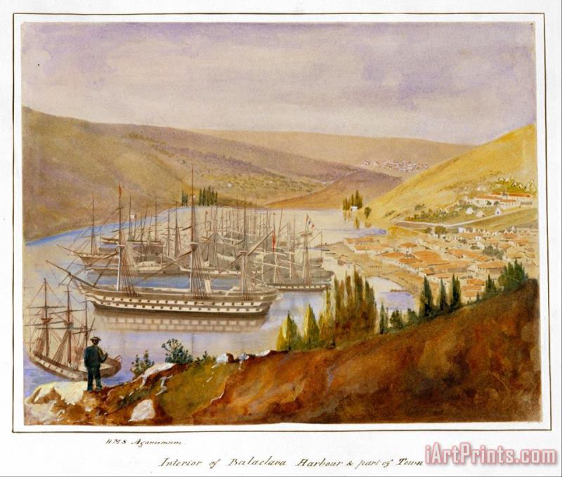 Interior of Balaclava Harbour And Part of Town painting - James Robertson  Interior of Balaclava Harbour And Part of Town Art Print