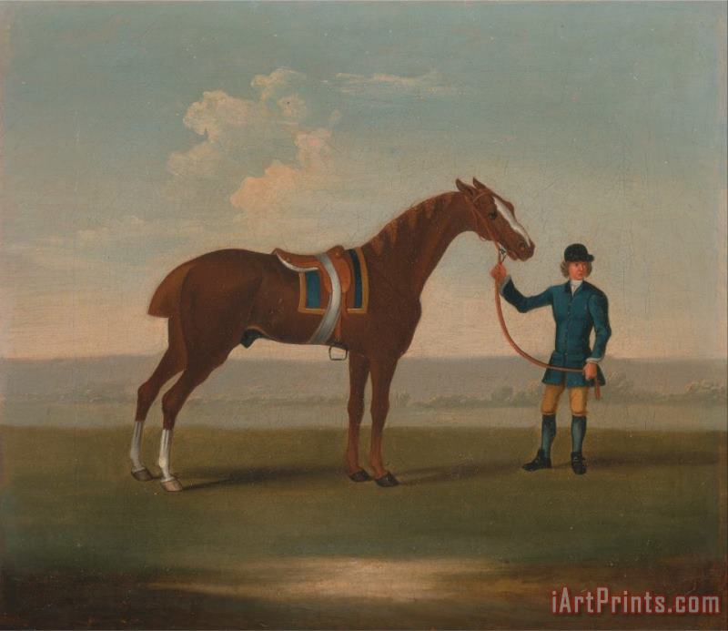 James Seymour One of Four Portraits of Horses a Chestnut Horse Art Painting