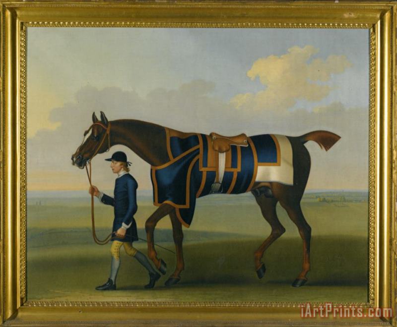 James Seymour Portrait of The Racehorse Sedbury with a Groom Art Print