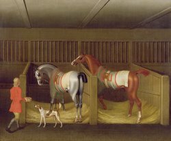 James Seymour The Stables and Two Famous Running Horses belonging to His Grace - the Duke of Bolton