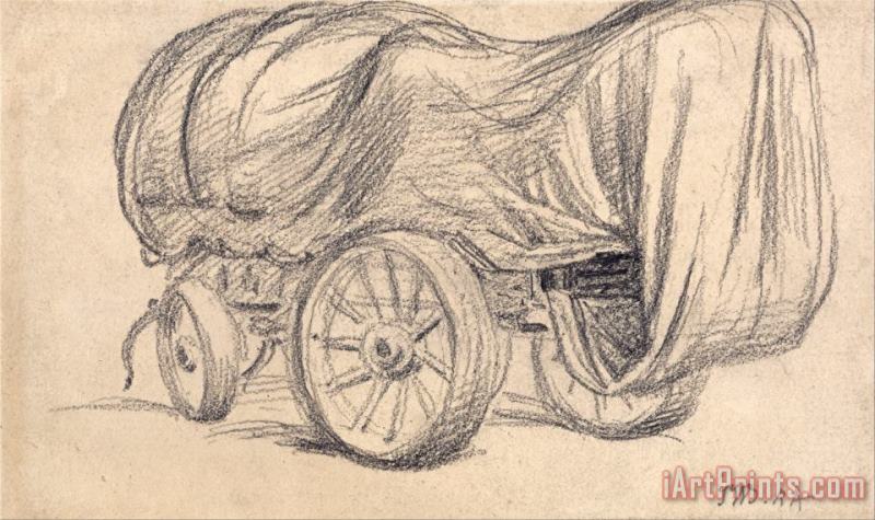 A Broad Wheeled Road Waggon painting - James Ward A Broad Wheeled Road Waggon Art Print