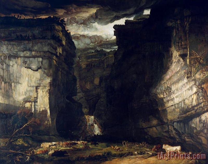 James Ward Gordale Scar (a View of Gordale, in The Manor of East Malham in Craven, Yorkshire, The Property of Lord Ribblesdale) Art Print