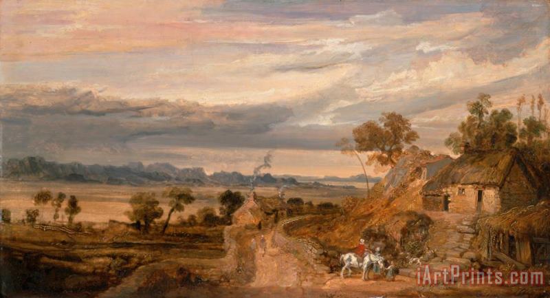 James Ward Landscape with Cottages Art Painting