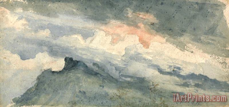 James Ward Study of a Hill Top And Sky Art Painting