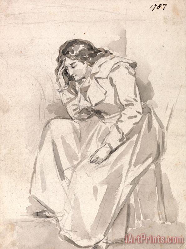 Study of a Seated Woman painting - James Ward Study of a Seated Woman Art Print