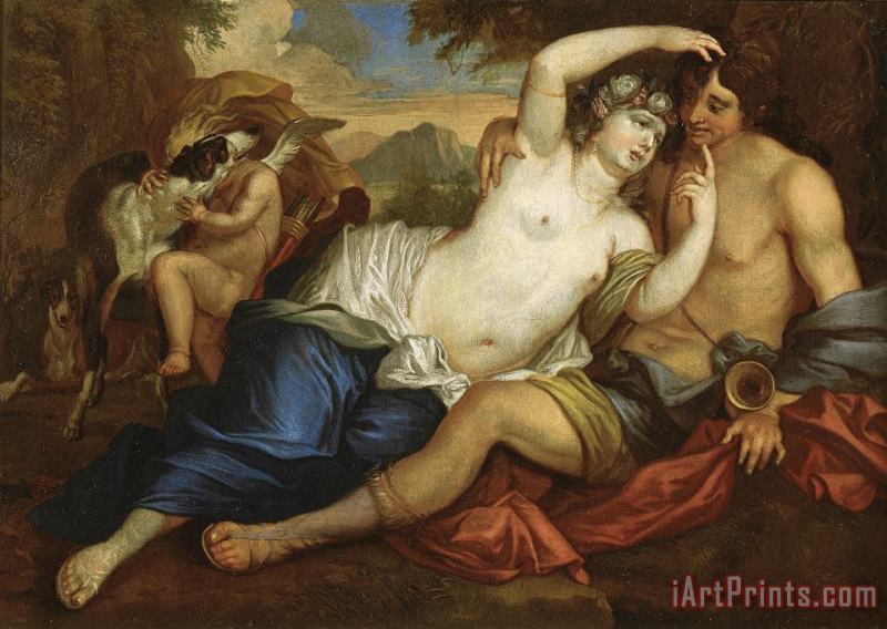 Venus And Adonis painting - Jan Boeckhorst Venus And Adonis Art Print