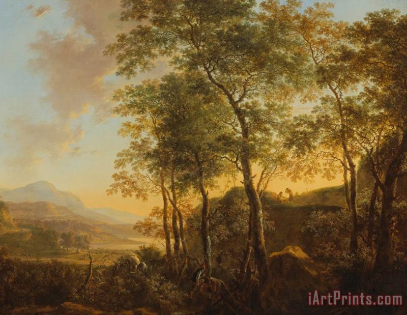 Jan Both Wooded Hillside With A Vista Art Painting