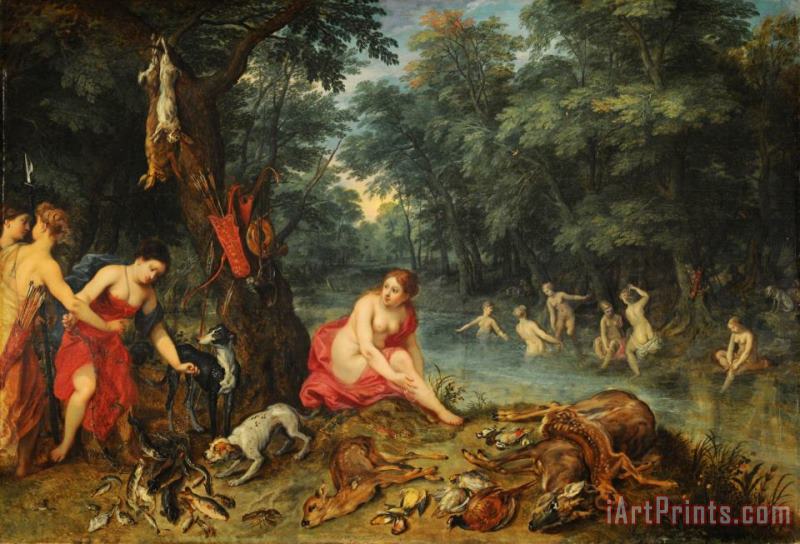 Jan Breughel Bano De Ninfas (las Ninfas De Diana Regresando De La Pesca) Art Painting