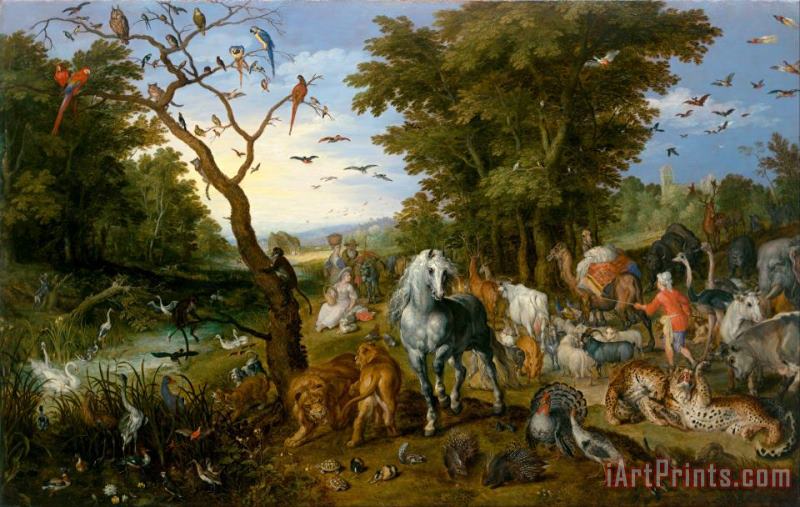 Jan Breughel The Entry of The Animals Into Noah's Ark Art Painting