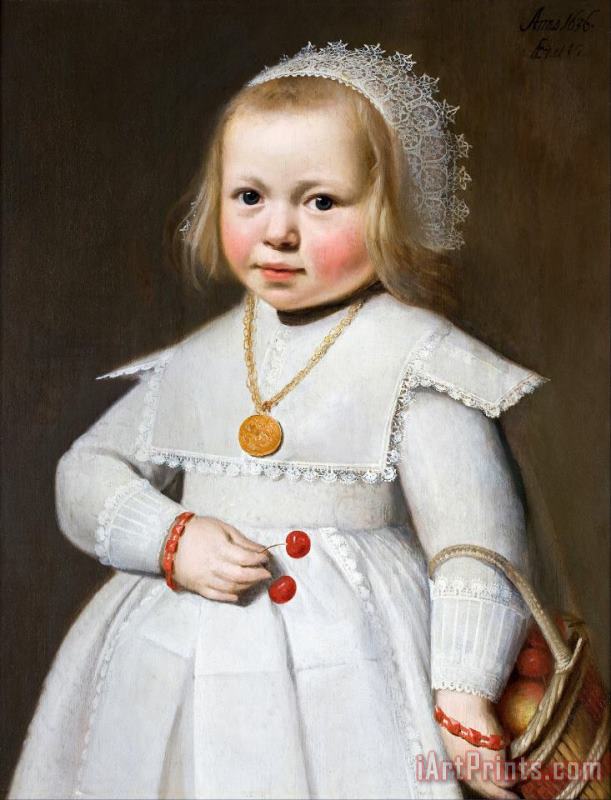 Jan Cornelisz van Loenen Portrait of a Two Year Old Girl Art Print