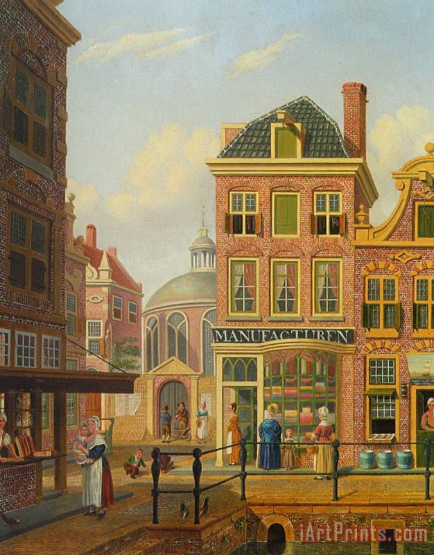 Jan Hendrik Verheijen A Capriccio View in Amsterdam Art Painting