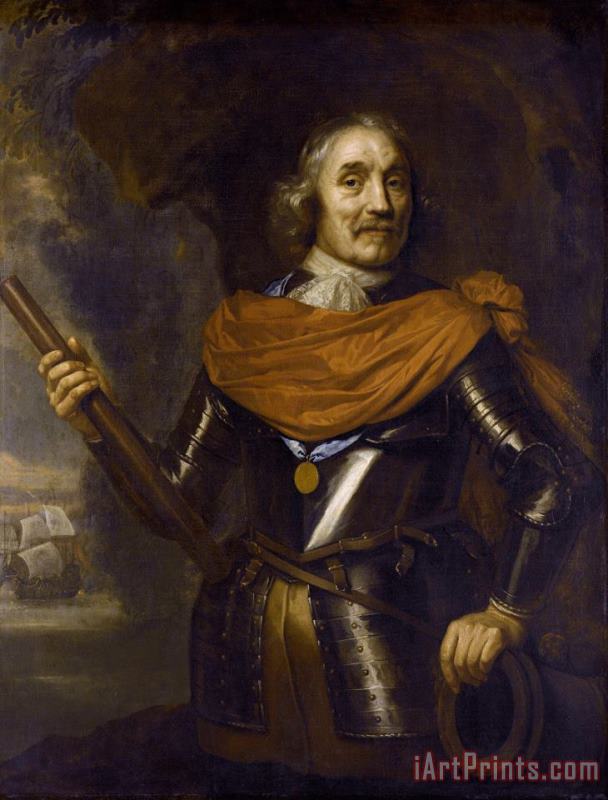 Jan Lievens Portrait of Lieutenant Admiral Maerten Harpertsz Tromp Art Painting