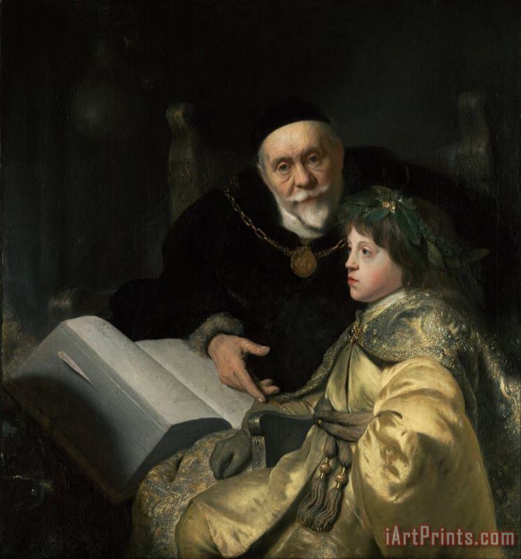 Jan Lievens Prince Charles Louis of The Palatinate with His Tutor Wolrad Von Plessen in Historical Dress Art Painting