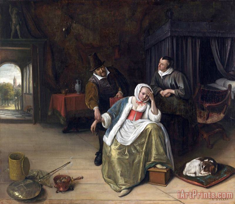 Jan Steen The Lovesick Maiden Art Painting