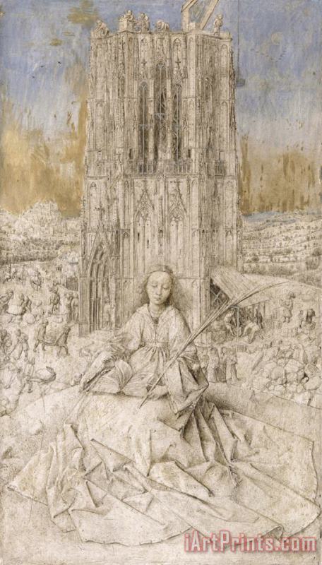 Jan van Eyck Saint Barbara Art Painting