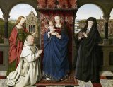 Cartouche with The Virgin And Child And Saint Anne Prints - The Virgin And Child with Saints And Donor by Jan van Eyck