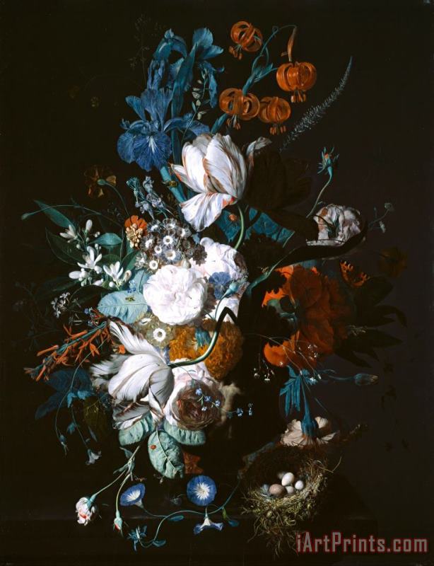 Vase with Flowers painting - Jan van Huysum  Vase with Flowers Art Print