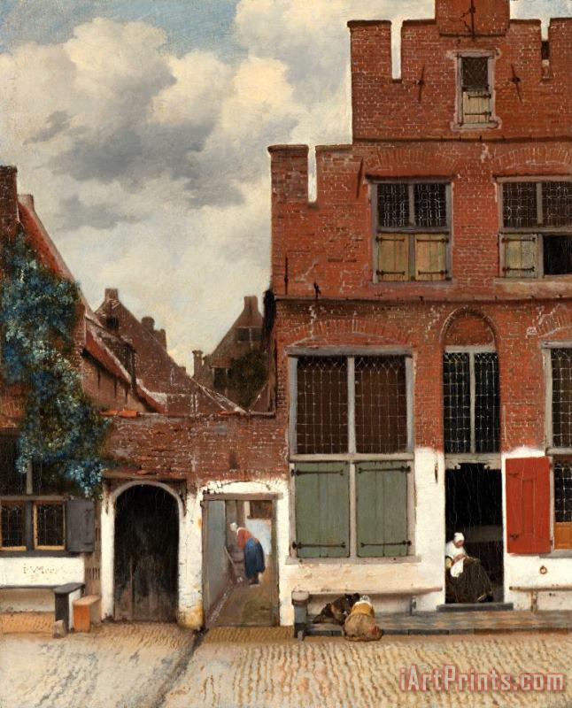 Gezicht Op Huizen in Delft, Bekend Als 'het Straatje' painting - Jan Vermeer Gezicht Op Huizen in Delft, Bekend Als 'het Straatje' Art Print