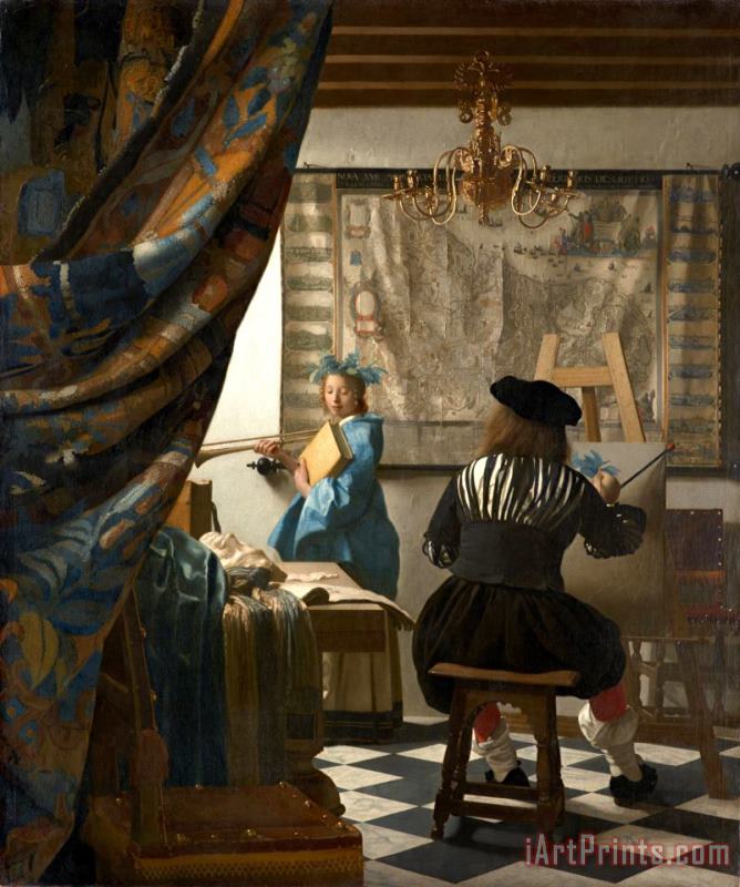 Jan Vermeer The Art of Painting Art Print
