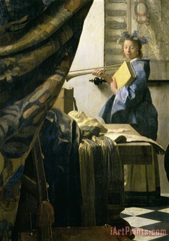 The Artists Studio painting - Jan Vermeer The Artists Studio Art Print