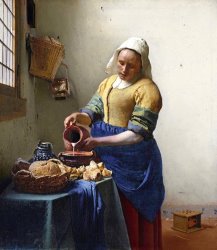Jan Vermeer The Milkmaid painting