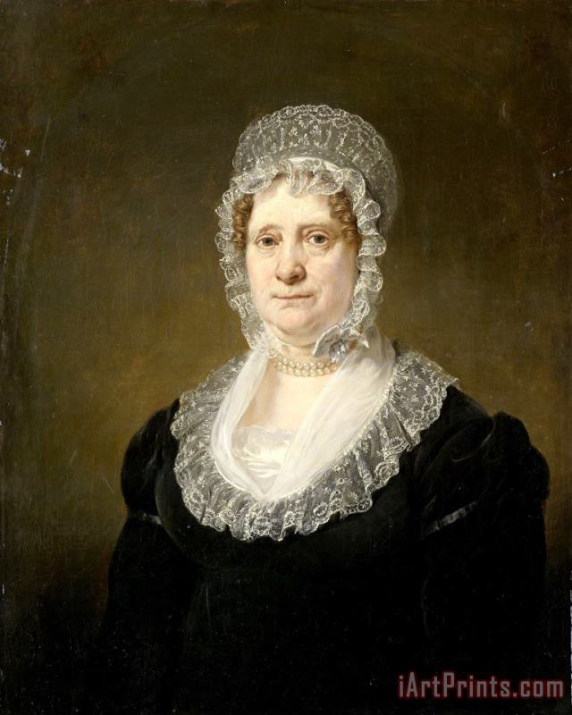 Jan Willem Pieneman Portrait of Sara De Haan, Widow of The Amsterdam Underwriter Cornelis Hartsen Art Print
