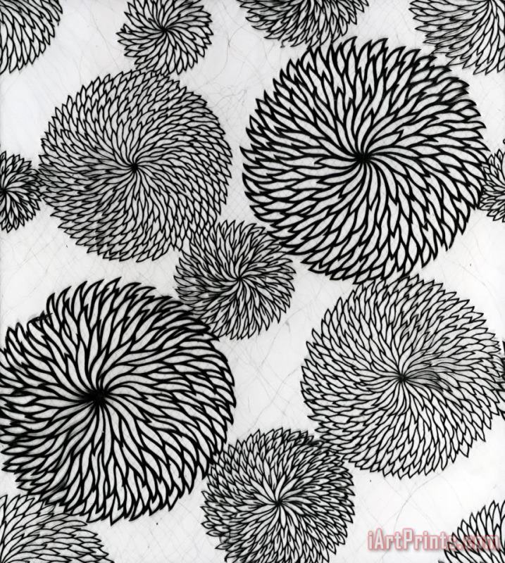 Japanese School Chrysanthemums Art Print