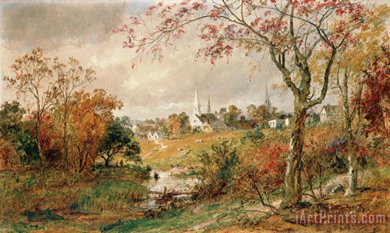 Jasper Francis Cropsey Autumn Landscape Art Painting
