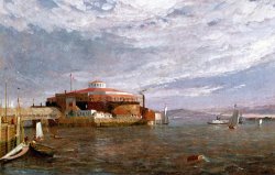 Jasper Francis Cropsey Castle Garden Day painting