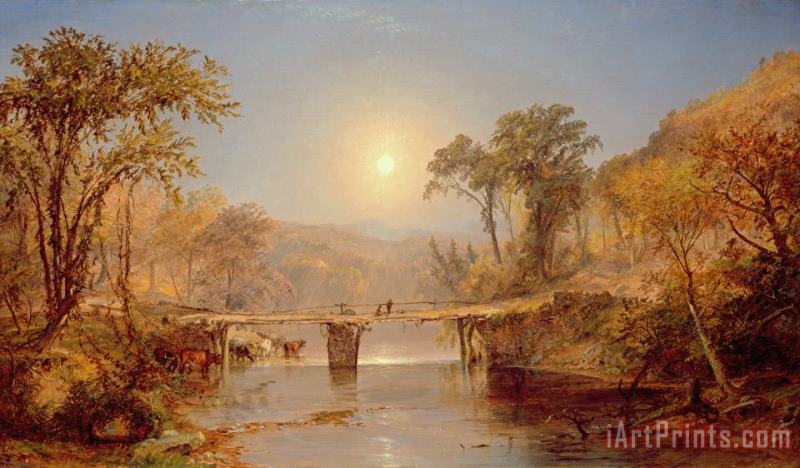 Indian Summer on the Delaware River painting - Jasper Francis Cropsey Indian Summer on the Delaware River Art Print