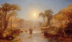 Jasper Francis Cropsey Indian Summer on the Delaware River painting Jasper Francis Cropsey Indian Summer on the Delaware River painting