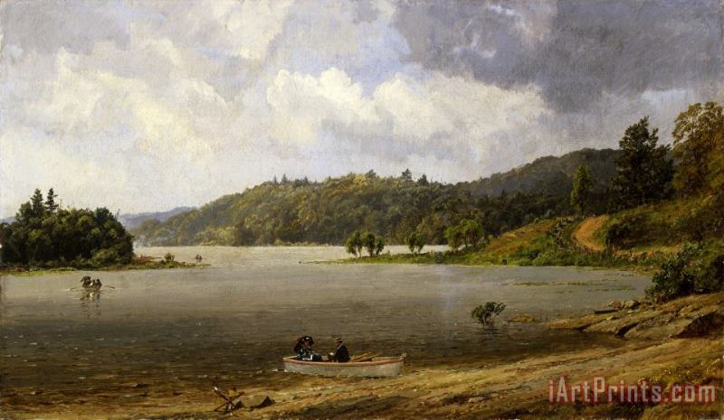 Jasper Francis Cropsey On The Wawayanda Lake, New Jersey Art Painting