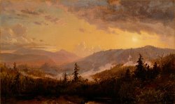 Jasper Francis Cropsey Sunset after a Storm in the Catskill Mountains painting Jasper Francis Cropsey Sunset after a Storm in the Catskill Mountains painting