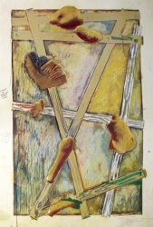 Jasper Johns Works in Progress painting Jasper Johns Works in Progress painting